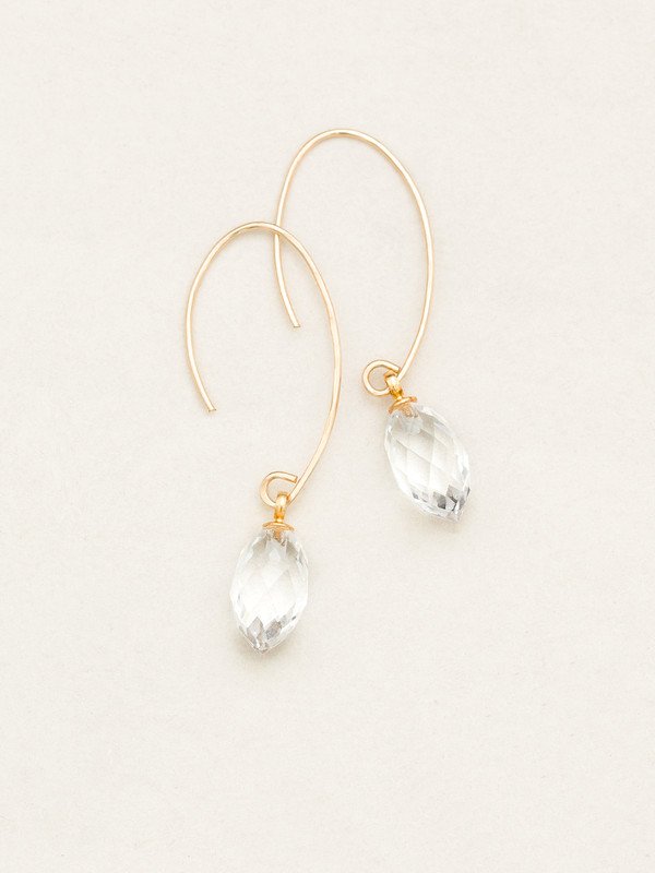 Holly Yashi Clear Petite 'North Star' Open Hoop Earrings