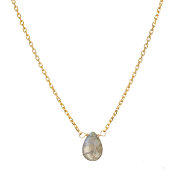 Satya Labradorite Drop Gold Necklace