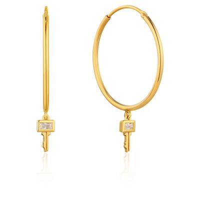 Ania Haie Gold Key Hoop Earrings