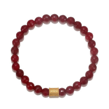 Satya Fucsia Agate Mandala Stretch Bracelet