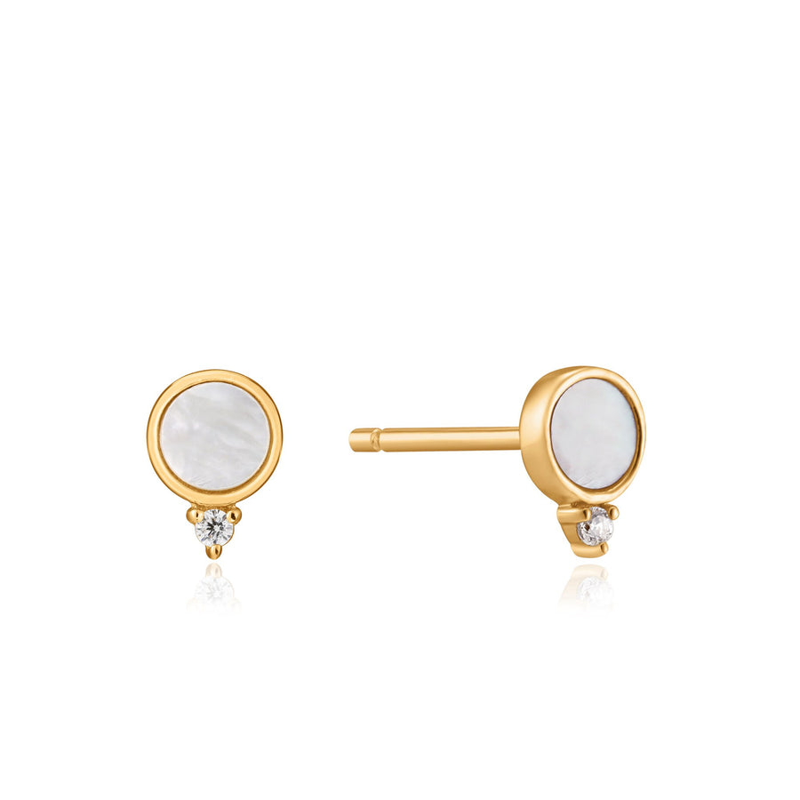 Ania Haie Gold Mother Of Pearl Studs