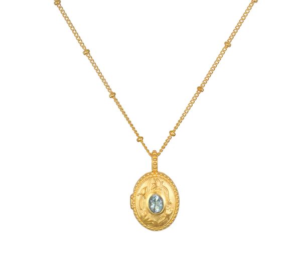 Satya March Aquamarine Birthstone Locket