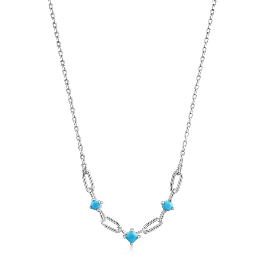 Ania Haie Silver Turquoise Link Necklace