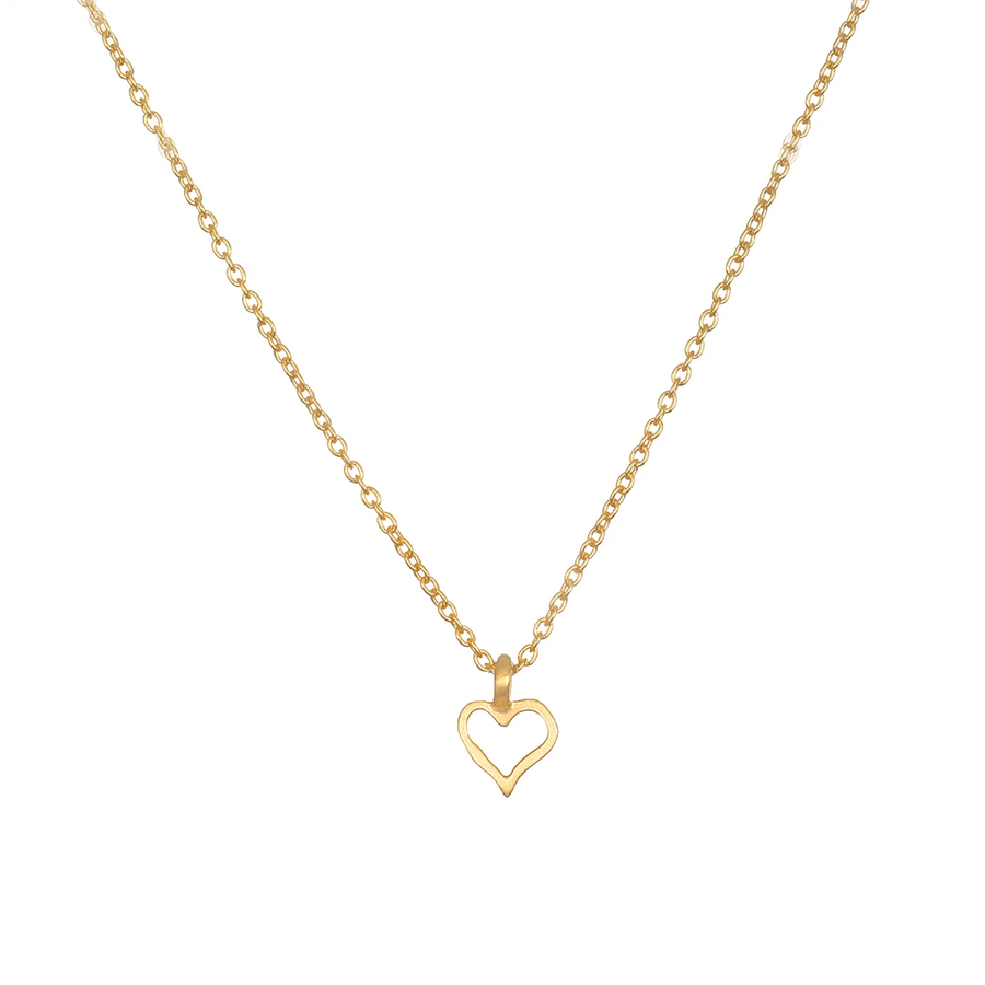 Satya Gold Mini Open Heart Necklace