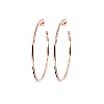 Bronzallure Large Thin Knife Edge Hoops