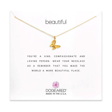 Dogeared Gold 'Beautiful Butterfly' Necklace