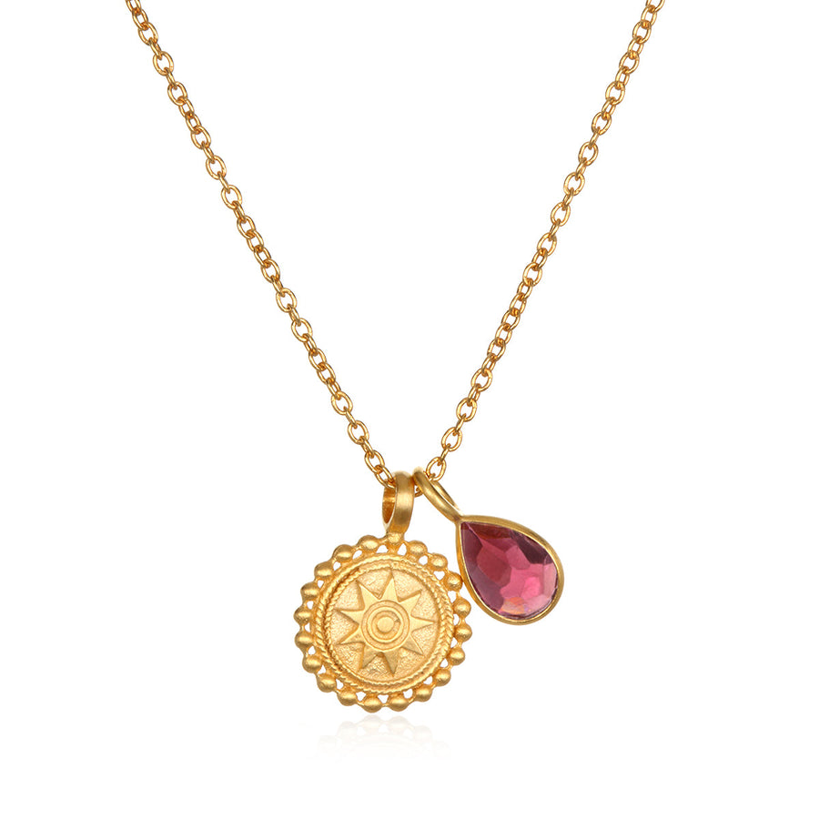 Satya Gold Tourmaline October Mandala Necklace