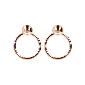 Bronzallure Hoop Stud Knocker Earrings