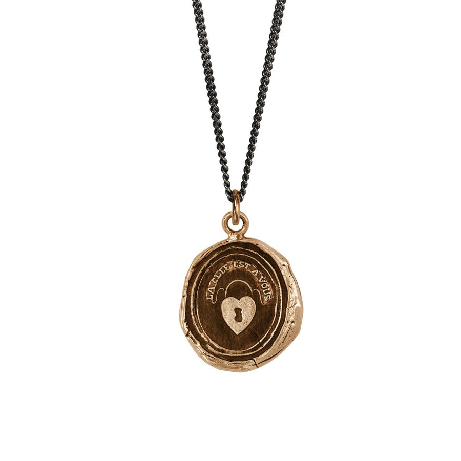 Pyrrha Bronze Heart Lock Necklace