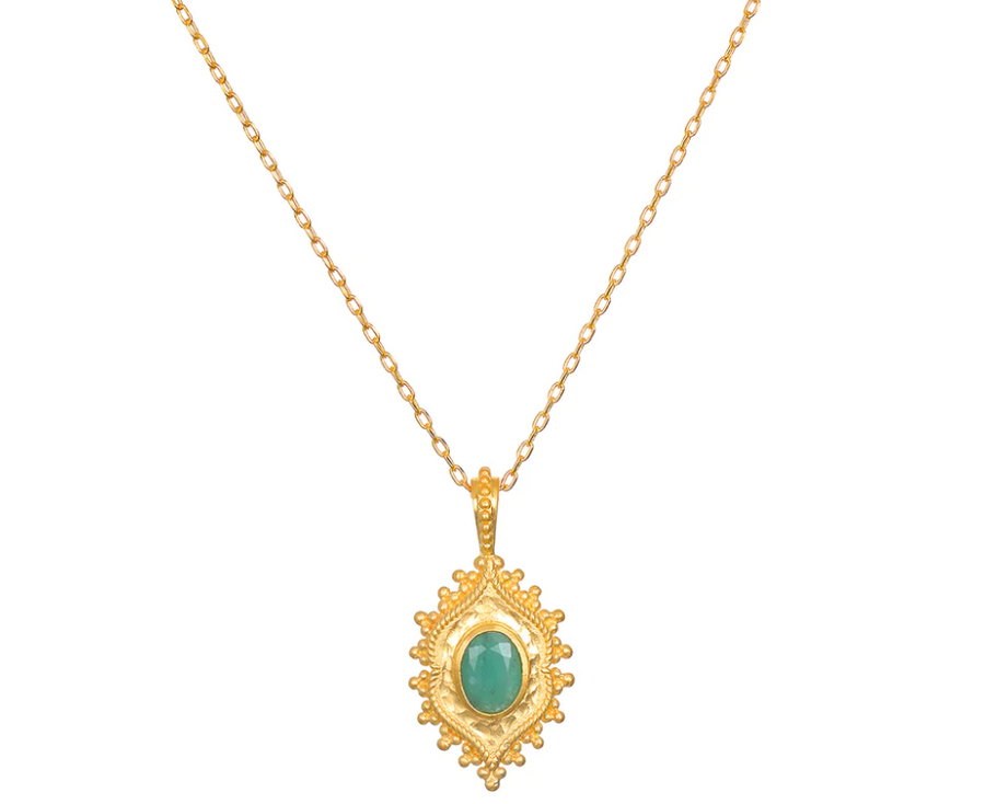 Satya Path of Wisdom Emerald Necklace
