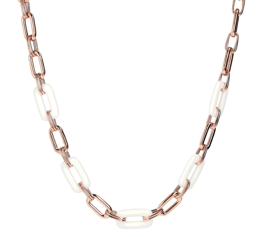 Bronzallure Forzatina Chain and Natural Stone Details Necklace