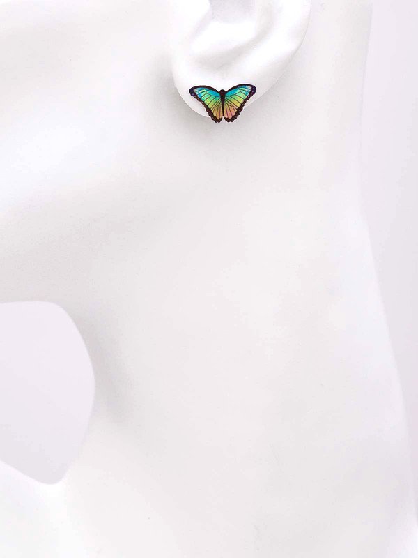 Holly Yashi Green Flash Petite 'Bella' Butterfly Studs