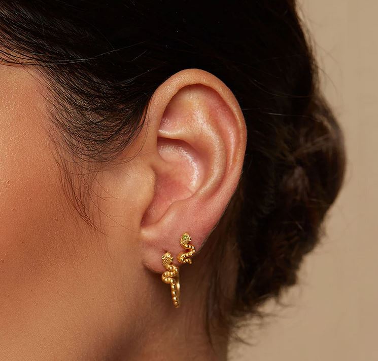 Satya Dot Snake Hoop Studs