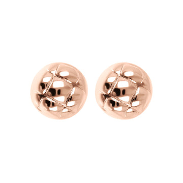 Bronzallure Rose Quilted Button Studs
