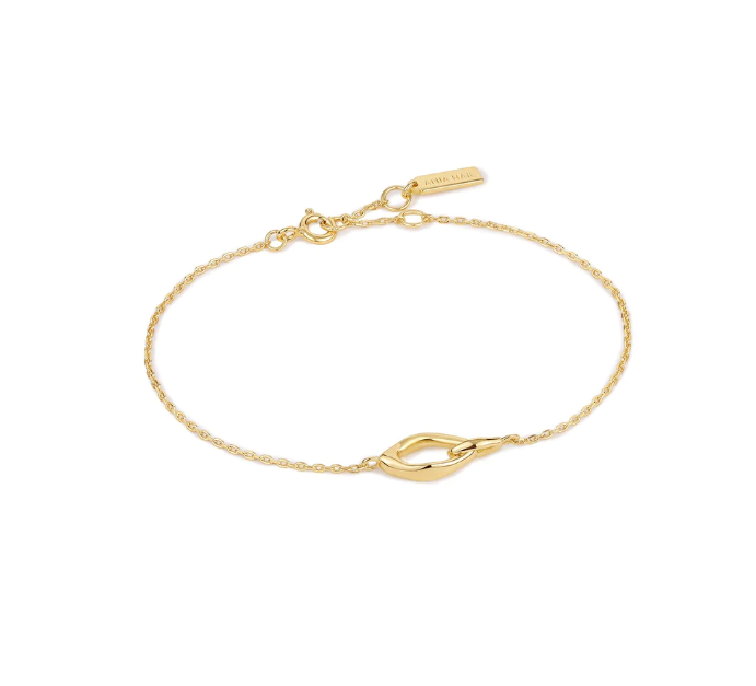 Ania Haie Gold Wave Link Bracelet