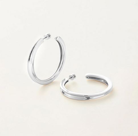 Jenny BirdSilver Slim Doune Hoops