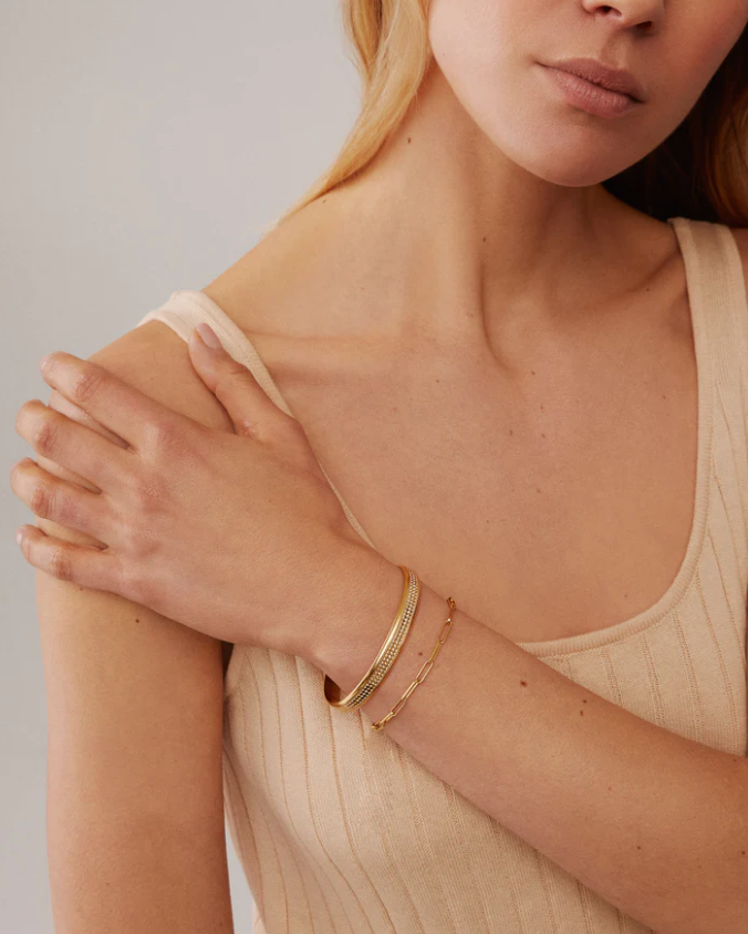 Anna Beck Gold Wide Band Stacking Cuff