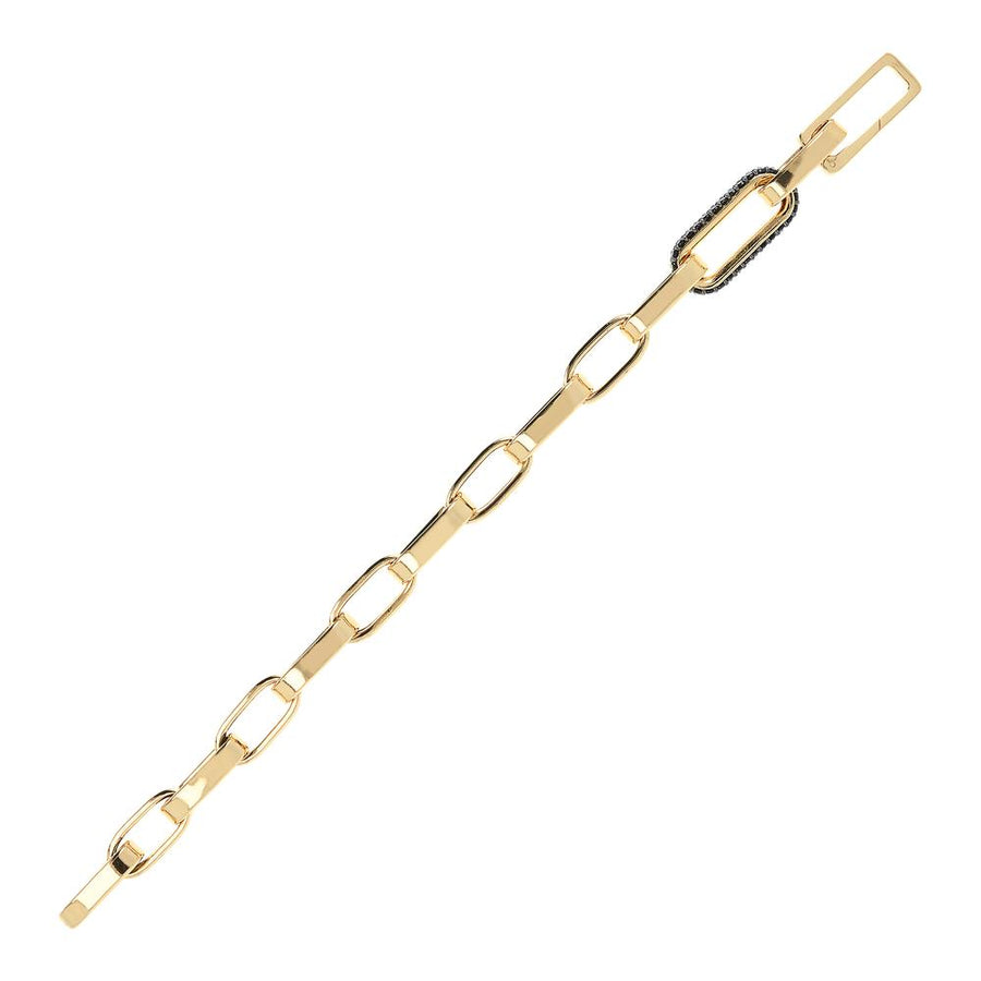 Bronzallure Golden Bold Chain and Pavé Detail Bracelet