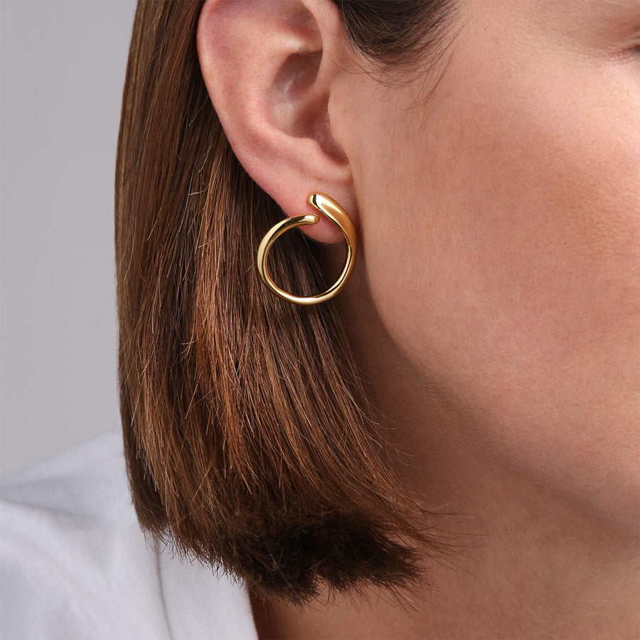 Jenny Bird Gold Sabines Hoops Stud Earring