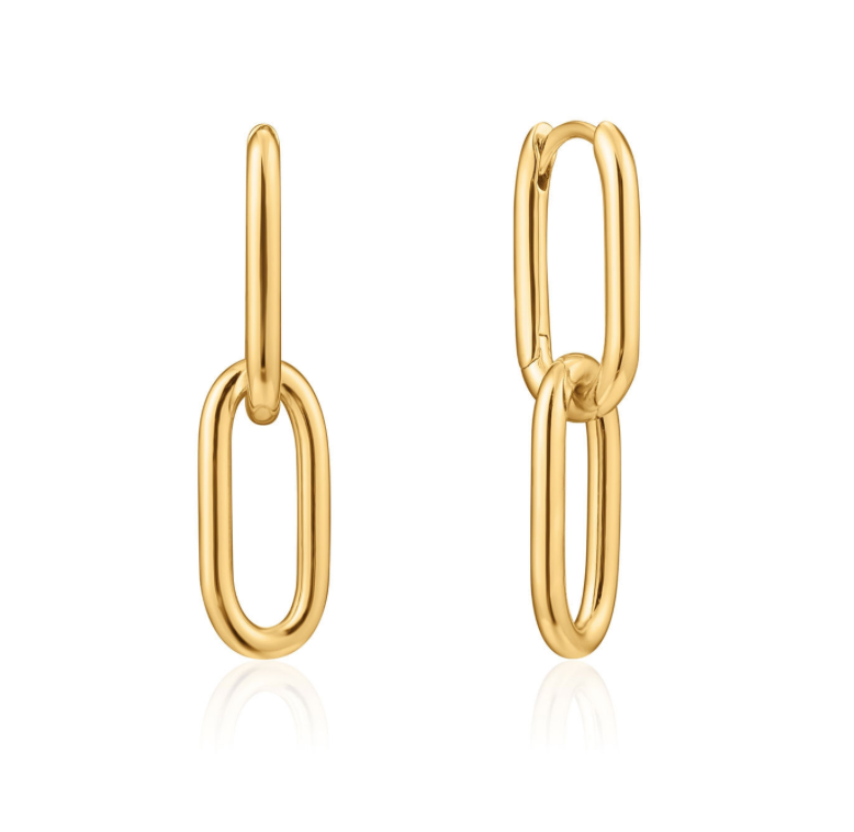 Ania Haie Gold Cable Link Earrings