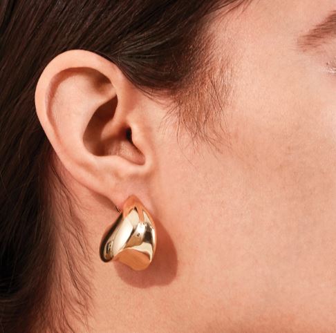 Jenny Bird Gold Nouveaux Puff Earrings
