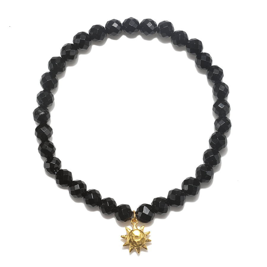 Satya Gold Black Onyx Sun Stretch Bracelet