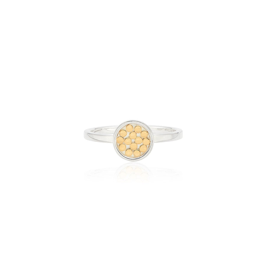 Anna Beck Classic Single Disc Ring - Gold & Silver