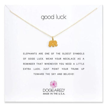 Dogeared Gold 'Good Luck' Elephant Necklace