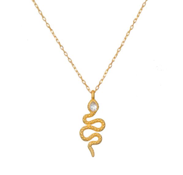 Satya White Topaz Dot Snake Necklace