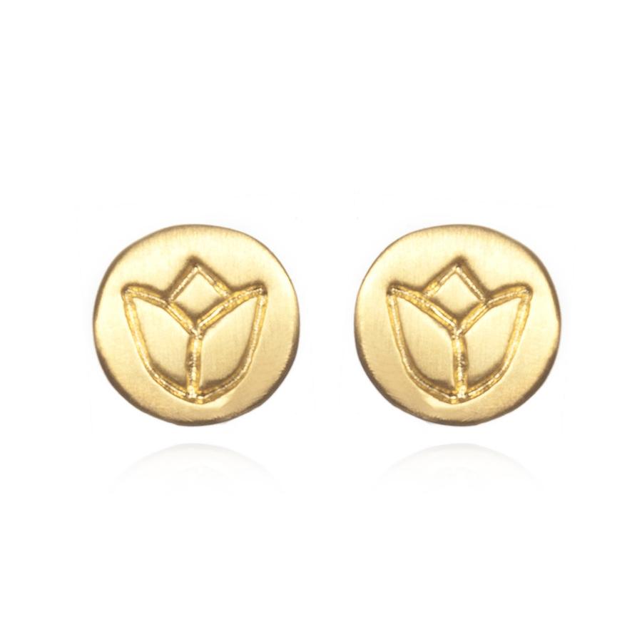 Satya Gold Lotus Stud Earrings