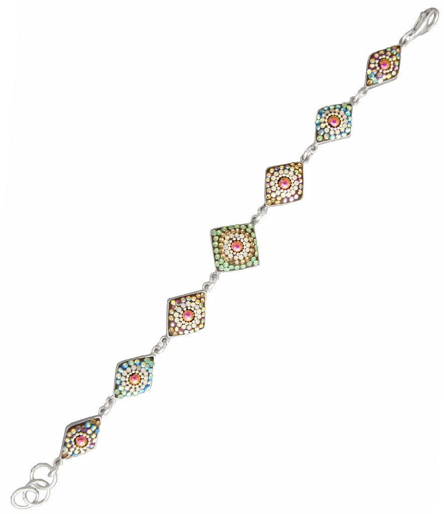 Mosaico Sterling Pastels Diamond-Shaped Link Bracelet