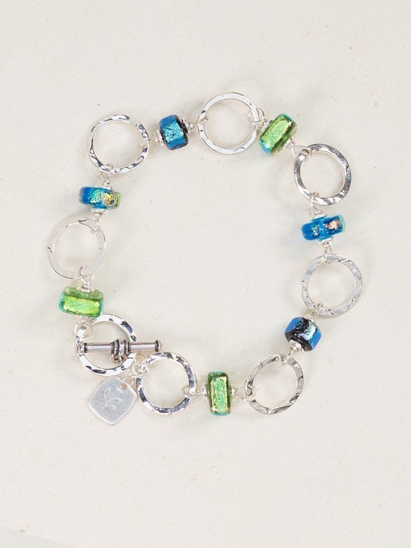 Holly Yashi Silver Aqua Celebration Bracelet