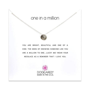 Dogeared Silver 'One In a Million' Sand Dollar Necklace