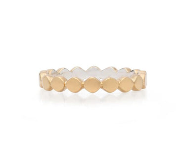 Anna Beck Gold Scalloped Stacking Ring Size 8