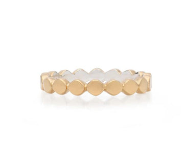 Anna Beck Gold Scalloped Stacking Ring Size 9