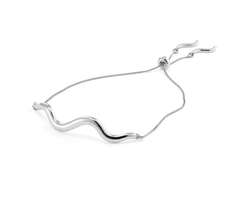 Jenny Bird Silver Squiggle Bracelet