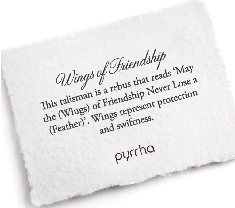Pyrrha Sterling Wings of Friendship 18 Inch Necklace