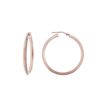 Bronzallure Shiny Knife Edge Classic Hoops