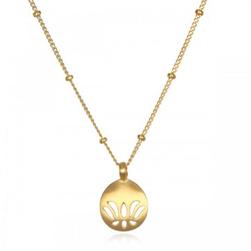 Satya Gold Lotus New Beginnings Necklace