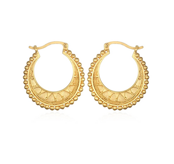 Satya Gold Mandala Hoop Earrings