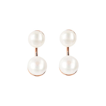 Bronzallure Double Pearl Earrings