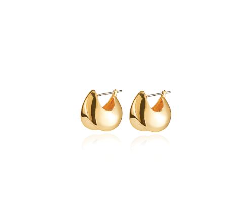 Jenny Bird Gold Arlo Puff Hoop Earrings