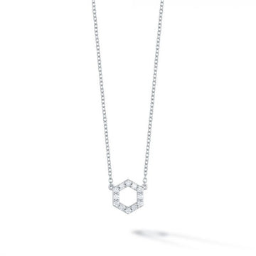 Birks 18K WG Iconic Bee Chic .11Ct Diamond Necklace