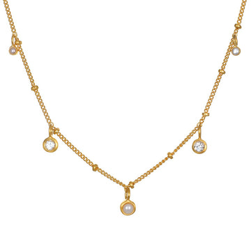 Satya Gold 5 Drop Choker Necklace