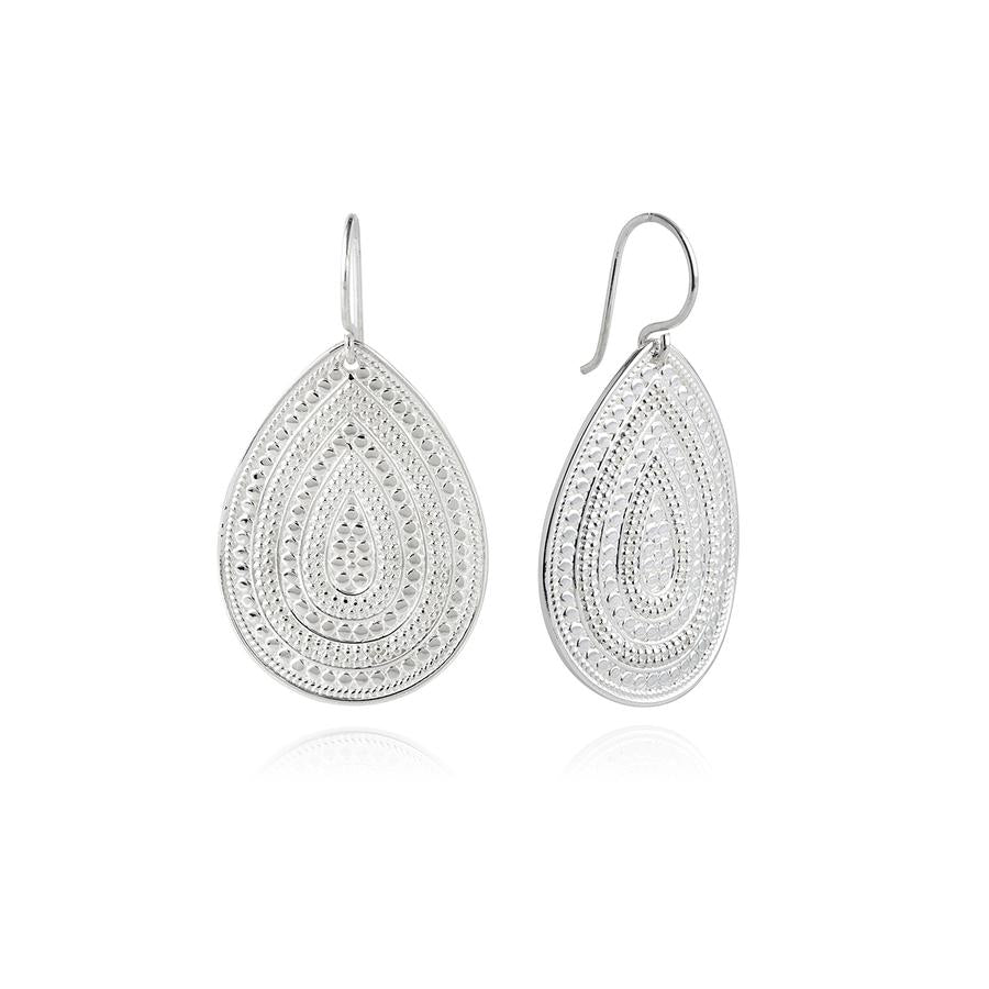 Anna Beck Silver Large Classic Teardrop Earrings