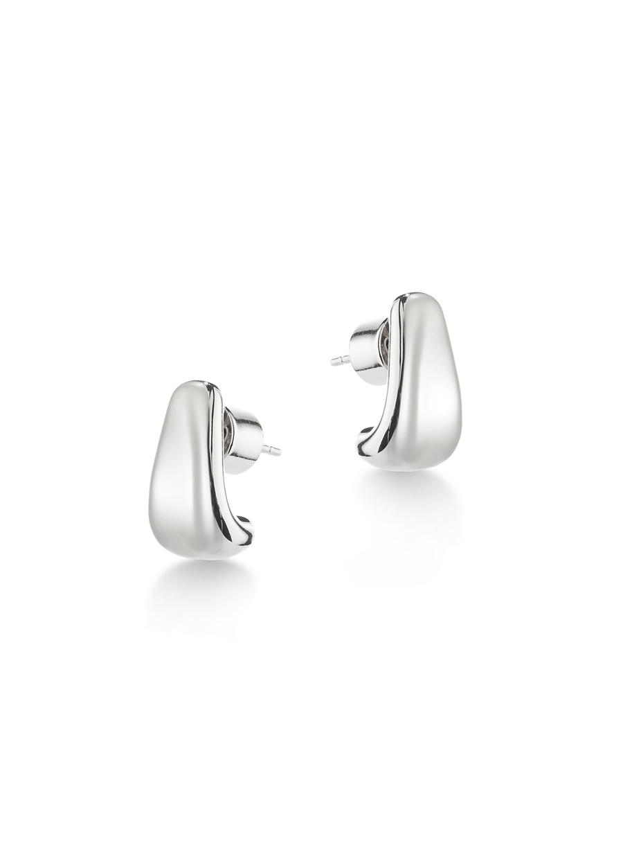 Jenny Bird Silver 'Juno' Huggie Earrings