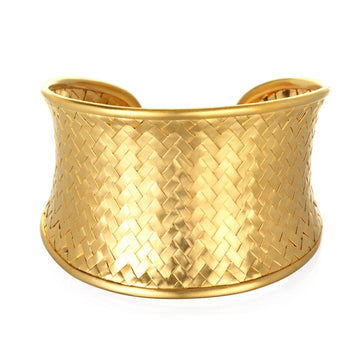 Satya Gold Medium Woven Cuff