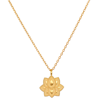 Satya 'Journey Forward' Gold Lotus Necklace