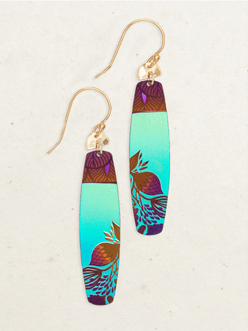 Holly Yashi Teal Koa Earrings