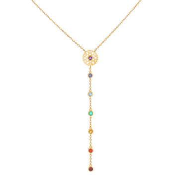 Satya Sacred Sequence Chakra Lariat Necklace
